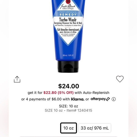 2/$20 • Jack Black Turbo Wash - Picture 3 of 6